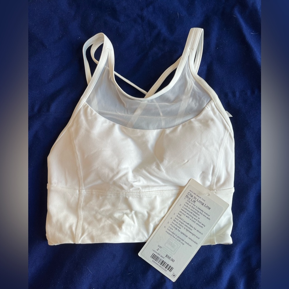Lululemon Clip In Long Line Sports Bra